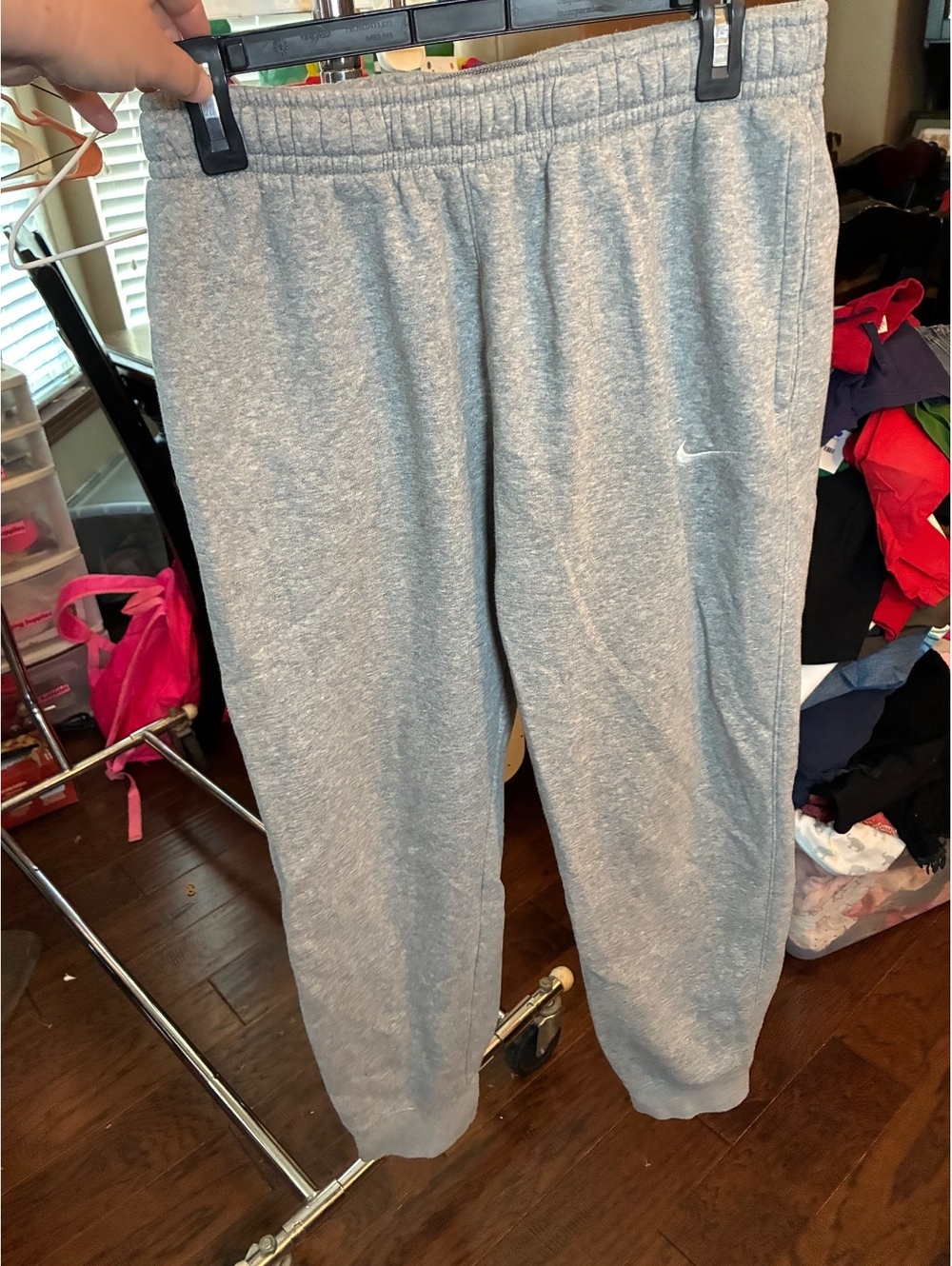 Nike gray fleece jogger sweatpants (stain in pic)